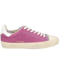 HIDNANDER - Mauve Sneakers Leather, Textile Fibers - Lyst