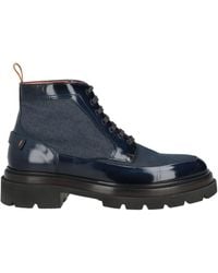 Santoni - Ankle Boots Leather, Textile Fibers - Lyst