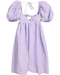 Cecilie Bahnsen - Lilac Mini Dress Polyester, Polyamide - Lyst