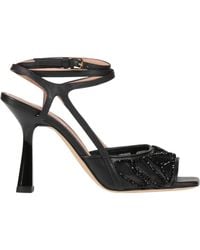 Alberta Ferretti - Sandals Leather, Textile Fibers - Lyst