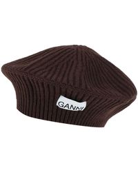 Ganni - Dark Hat Wool, Recycled Wool, Recycled Polyamide - Lyst