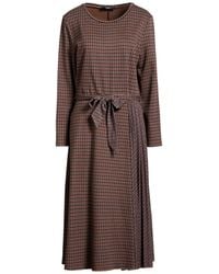 Weekend by Maxmara - Tan Midi Dress Cotton, Viscose, Polyamide, Elastane, Polyester - Lyst