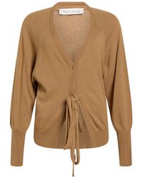 Manila Grace - Camel Cardigan Viscose, Polyamide, Wool, Cashmere - Lyst