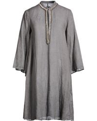 120% Lino - Mini Dress Linen - Lyst