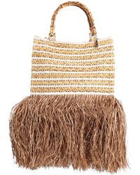 La Milanesa - Handbag Natural Raffia - Lyst