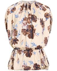 Jil Sander - Cream Top Viscose, Elastane - Lyst