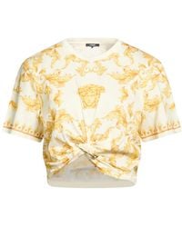 Versace - Cream T-Shirt Cotton - Lyst