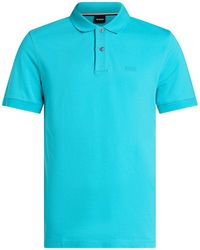 BOSS - Azure Polo Shirt Cotton - Lyst