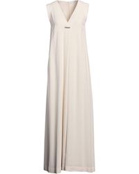 Brunello Cucinelli - Ivory Maxi Dress Silk, Brass - Lyst
