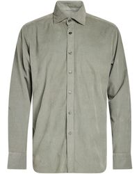 Tintoria Mattei 954 - Khaki Shirt Cotton, Elastane - Lyst