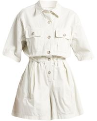 ViCOLO - Playsuit Cotton, Linen, Elastane - Lyst