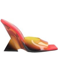 The Attico - Mustard Sandals Leather, Textile Fibers - Lyst