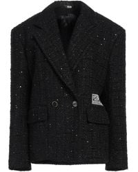 Gcds - Sequin Embellished Tweed Double-Breasted Blazer - Lyst