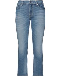 Damen Bekleidung Jeans Capri-Jeans und cropped Jeans 7 For All Mankind Andere materialien jeans in Grau 