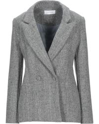 Satine Label Suit Jacket - Grey
