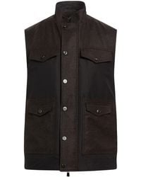 Isaia - Dark Vest Wool, Polyamide - Lyst