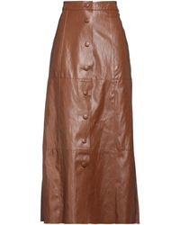 FEDERICA TOSI - Maxi Skirt Polyurethane, Viscose, Polyester, Cotton, Metal - Lyst