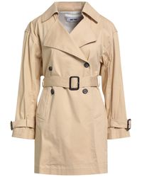 ANNIE PARIS - Overcoat & Trench Coat Cotton, Elastane - Lyst