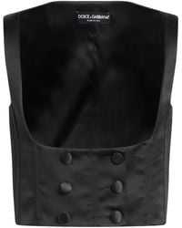 Dolce & Gabbana - Tailored Vest Silk, Elastane - Lyst