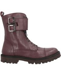Pollini - Burgundy Ankle Boots Calfskin - Lyst