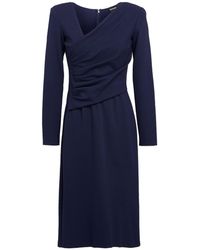 Emporio Armani - Midnight Midi Dress Viscose, Polyamide, Elastane - Lyst