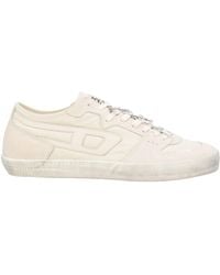 DIESEL - Ivory Sneakers Polyester, Leather - Lyst