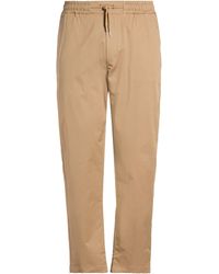 WOC WRITING ON COVER - Camel Pants Cotton, Elastane - Lyst