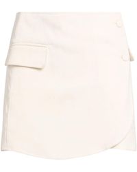 Suoli - Cream Mini Skirt Polyester, Polyamide, Elastane - Lyst