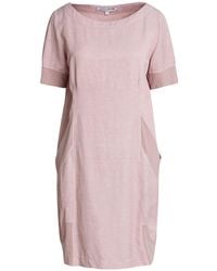 European Culture - Mini Dress Rayon, Viscose, Cotton, Linen, Elastane - Lyst
