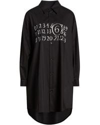 MM6 by Maison Margiela - Midi Dress Cotton, Polyester - Lyst