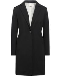 Please - Overcoat & Trench Coat Cotton, Polyamide, Elastane - Lyst