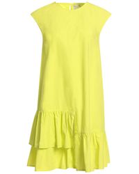 ALESSIA SANTI - Lime Mini Dress Cotton - Lyst