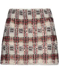 Elisabetta Franchi - Cream Mini Skirt Cotton, Acrylic, Polyester, Glass, Plastic - Lyst