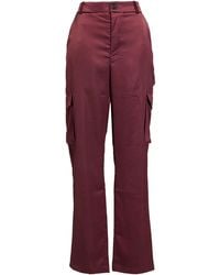 Roberto Collina - Burgundy Pants Polyester, Elastane - Lyst