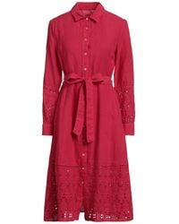 120% Lino - Midi Dress - Lyst
