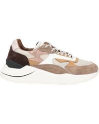 Date - Sand Sneakers Leather, Textile Fibers - Lyst