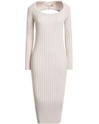 Haveone - Ivory Midi Dress Viscose, Polyester, Polyamide - Lyst