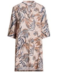 European Culture - Mini Dress Linen - Lyst