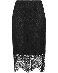 Burberry - Macramé Lace Pencil Skirt - Lyst