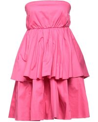 Giulia N Couture - Fuchsia Mini Dress Cotton, Elastane - Lyst