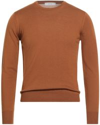 Vneck - Camel Sweater Merino Wool - Lyst
