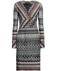 Missoni - Zigzag-pattern Long Sleeved Dress - Lyst