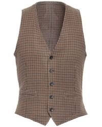 Lardini - Camel Tailored Vest Wool, Silk, Elastane - Lyst