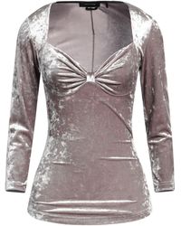 Isabel Marant - Taupe Top Polyester, Elastane - Lyst