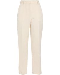 Jacquemus - Cream Pants Viscose, Linen, Polyamide - Lyst