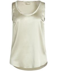 Brunello Cucinelli - Top Silk, Elastane - Lyst