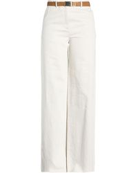 Max Mara - Light Pants Cotton, Linen - Lyst