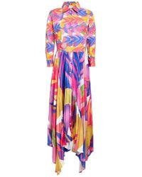 Sara Roka - Fuchsia Maxi Dress Polyester, Cotton, Elastane - Lyst
