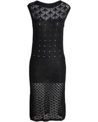 Rossopuro - Mini Dress Cotton, Polyacrylic, Polyamide, Metallic Polyester - Lyst