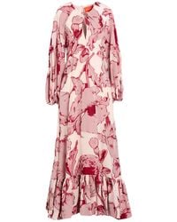 La DoubleJ - Maxi Dress Silk, Polyester - Lyst
